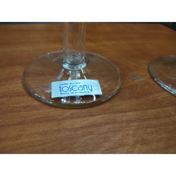 Pair Vintage Toscany Degas Champagne Crystal Glass 6 Oz Tall Hallow Flute Stem - Picture 3 of 4